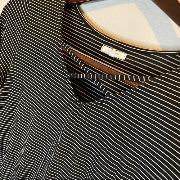 MAURICE’S Jersey Knit Tee Shirt Dress Small Black White - Picture 5 of 10